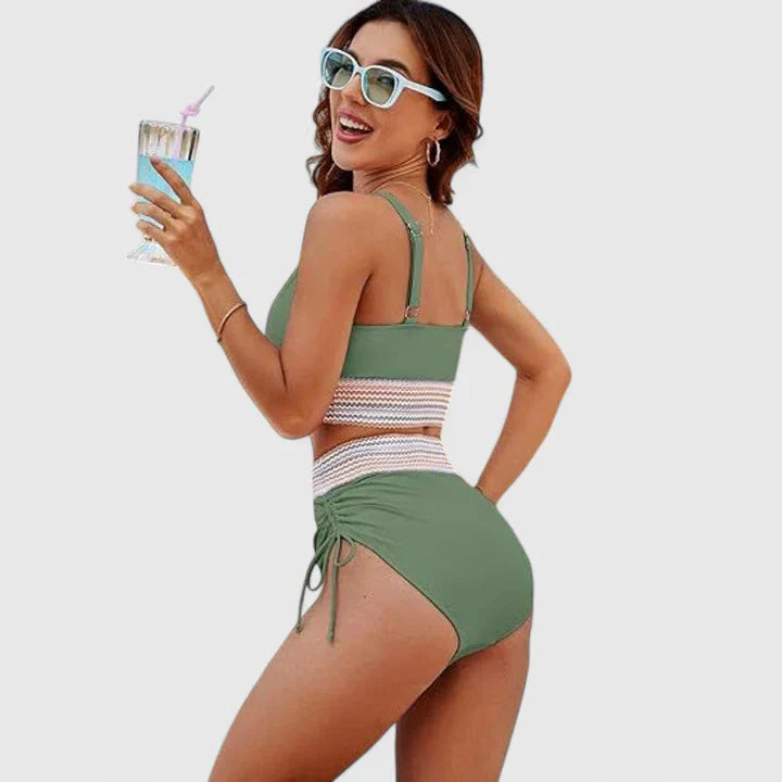 Penelope | Women’s High-Waisted Bikini Swimsuit Set